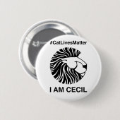 Badge Rond 5 Cm Insigne de #CatLivesMatter (Devant & derrière)