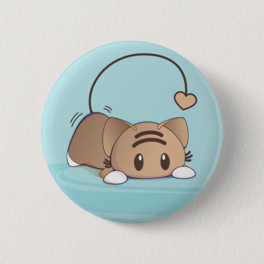 Badge Rond 5 Cm Insigne de chat de Kawaii (Devant)