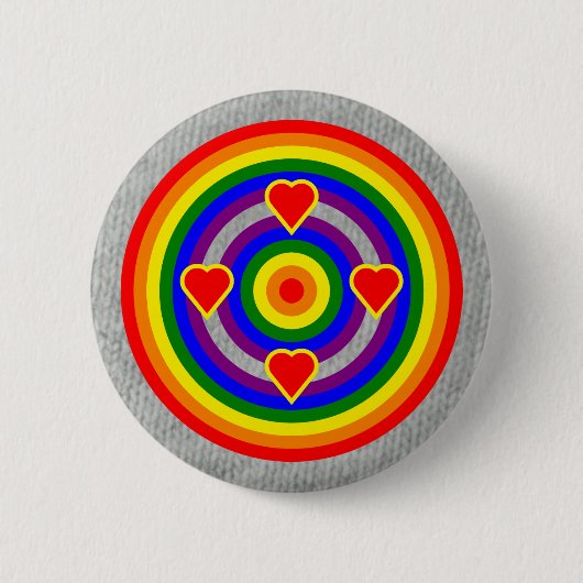 Badge Rond 5 Cm Insigne de couleurs : LGBT+ (Devant)
