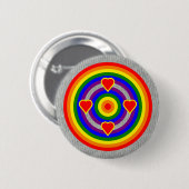 Badge Rond 5 Cm Insigne de couleurs : LGBT+ (Devant & derrière)