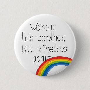 Badge Rond 5 Cm Insigne de distanciation sociale