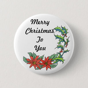 Badge Rond 5 Cm Insigne de goupille de bouton de message de Joyeux