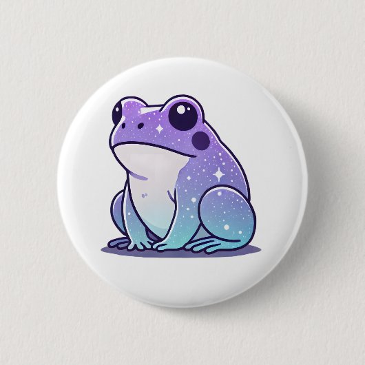 Badge Rond 5 Cm Insigne de grenouille spatiale (Devant)