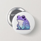 Badge Rond 5 Cm Insigne de grenouille spatiale (Devant & derrière)