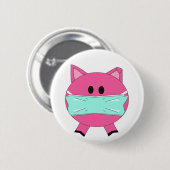 Badge Rond 5 Cm Insigne de grippe de porcs (Devant & derrière)