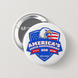 Badge Rond 5 Cm Insigne de l'Aigle Patriotique du 250e Anniversair