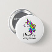 Badge Rond 5 Cm Insigne de licorne d'arc-en-ciel (Devant & derrière)