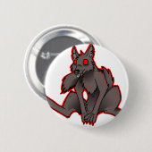 Badge Rond 5 Cm insigne de loup-garou (Devant & derrière)