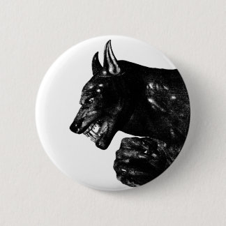 Badge Rond 5 Cm Insigne de loup-garou
