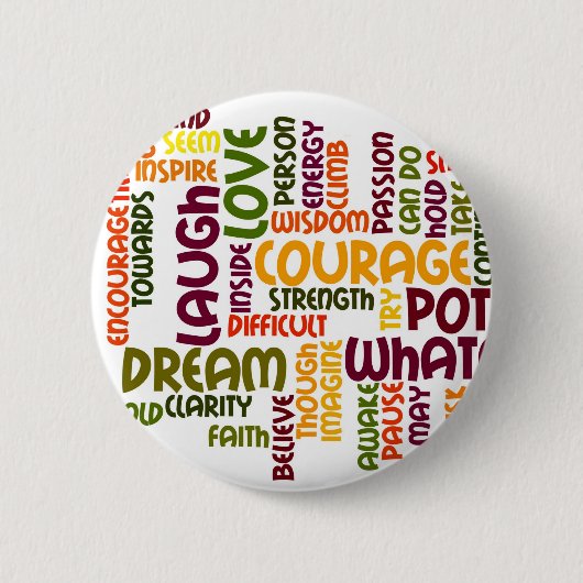 Badge Rond 5 Cm Insigne de motivation des mots #1 (Devant)