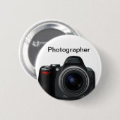 Badge Rond 5 Cm Insigne de photographe (Devant & derrière)