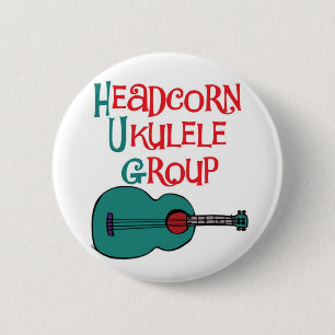 Badge Rond 5 Cm Insigne de Pin de groupe d'ukulélé de Headcorn