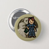 Badge Rond 5 Cm insigne de travail (Devant & derrière)