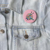 Badge Rond 5 Cm Insigne de tricot (En situation)