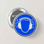 Badge Rond 5 Cm Insigne d'écouteurs (Devant & derrière)