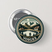 Badge Rond 5 Cm Insigne des Vosges France (Devant & derrière)