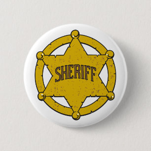 Badge Rond 5 Cm Insigne d'étoile de shérifs