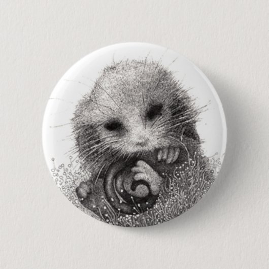 Badge Rond 5 Cm Insigne d'opossum (Devant)