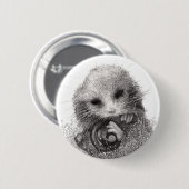 Badge Rond 5 Cm Insigne d'opossum (Devant & derrière)