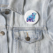Badge Rond 5 Cm Insigne d'ours blanc (En situation)