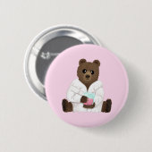 Badge Rond 5 Cm insigne d'ours de la science (Devant & derrière)