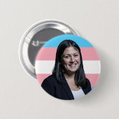 Badge Rond 5 Cm Insigne Drapeau Lisa Nandy Trans (Devant & derrière)