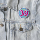 Badge Rond 5 Cm Insigne du 39e anniversaire (En situation)