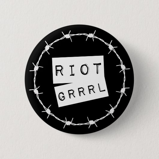 Badge Rond 5 Cm Insigne du bouton Grrrl Grunge (Devant)