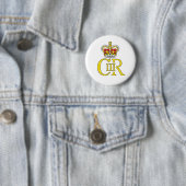 Badge Rond 5 Cm insigne du roi Charles III (En situation)