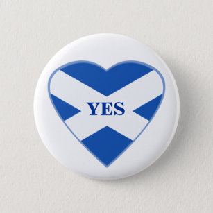 Badge Rond 5 Cm Insigne écossais de coeur de drapeau de l'Ecosse