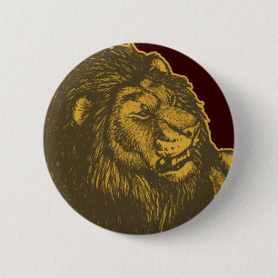 Badge Rond 5 Cm Insigne fier de bouton de lion