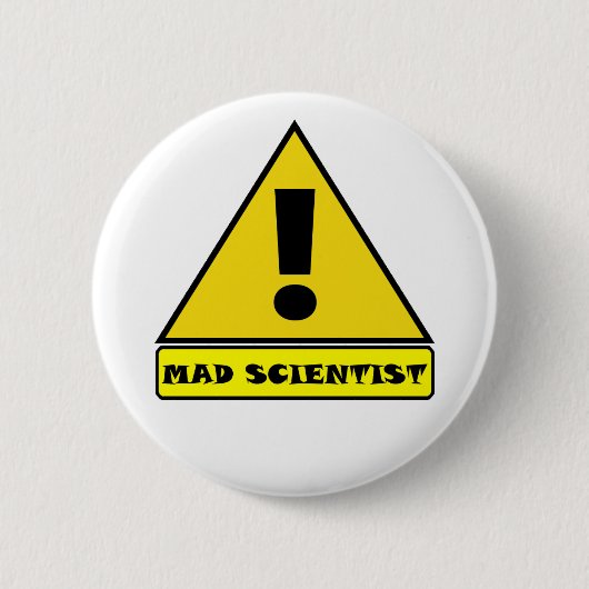 Badge Rond 5 Cm Insigne fol de scientifique (Devant)