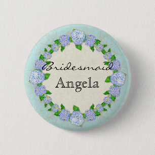 Badge Rond 5 Cm Insigne formel floral de demoiselle d'honneur de