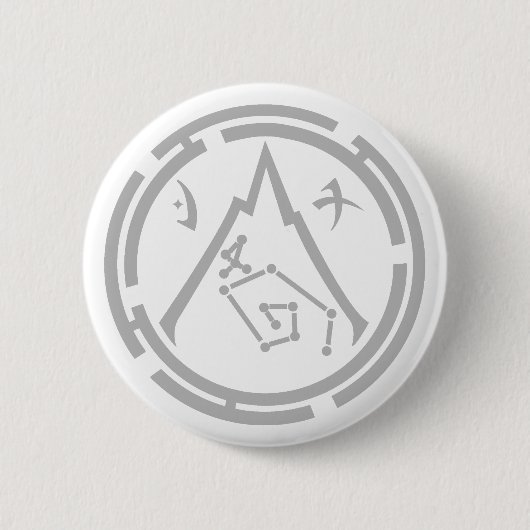 Badge Rond 5 Cm Insigne Gris Gris Garde Scarlet (Devant)