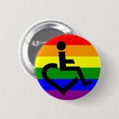 Badge Rond 5 Cm Insigne handicapé de fierté de LGBT (Devant & derrière)