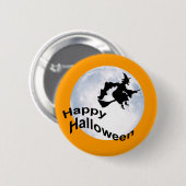 Badge Rond 5 Cm Insigne heureux de Halloween (Devant & derrière)