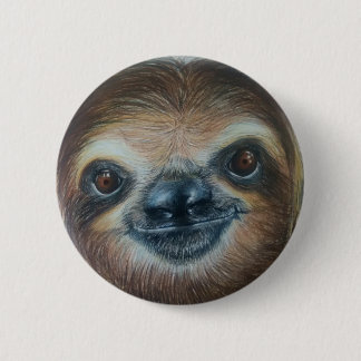 Badge Rond 5 Cm INSIGNE HEUREUX DE PARESSE ! sourire de forêt
