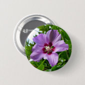 Badge Rond 5 Cm Insigne Hibiscus (Devant & derrière)
