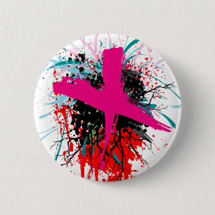 Badge Rond 5 Cm Insigne "interdit aux mineurs" de Rock=Life