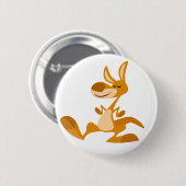 Badge Rond 5 Cm Insigne mignon de bouton de kangourou de danse de (Devant & derrière)
