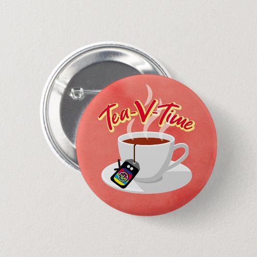 Badge Rond 5 Cm Insigne moyen Tea-V-Time (Devant & derrière)