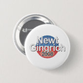 Badge Rond 5 Cm insigne-Newt Gingrich (Devant & derrière)