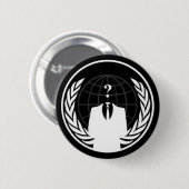 Badge Rond 5 Cm Insigne noir d'Anonywear (Devant & derrière)