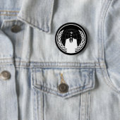 Badge Rond 5 Cm Insigne noir d'Anonywear (En situation)