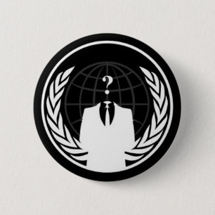 Badge Rond 5 Cm Insigne noir d'Anonywear