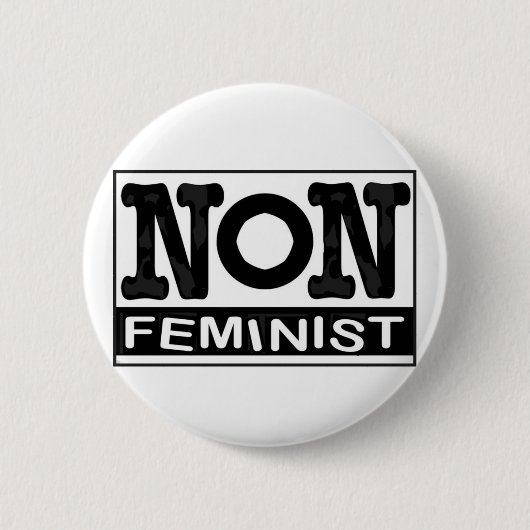 Badge Rond 5 Cm insigne Non-féministe de logo (Devant)