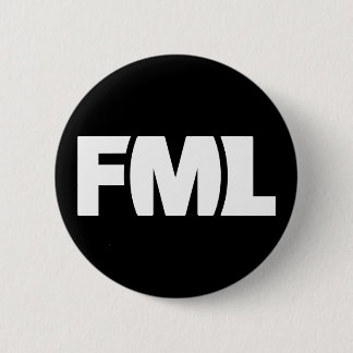 Badge Rond 5 Cm Insigne officiel de FML : FML blanc/noir