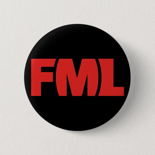 Badge Rond 5 Cm Insigne officiel de FML : FML rouge/noir (Devant)