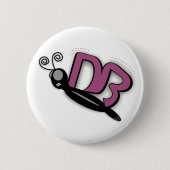 BADGE ROND 5 CM INSIGNE PAPILLON (Devant)