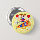Badge Rond 5 Cm Insigne pom-pom girl (Devant & derrière)